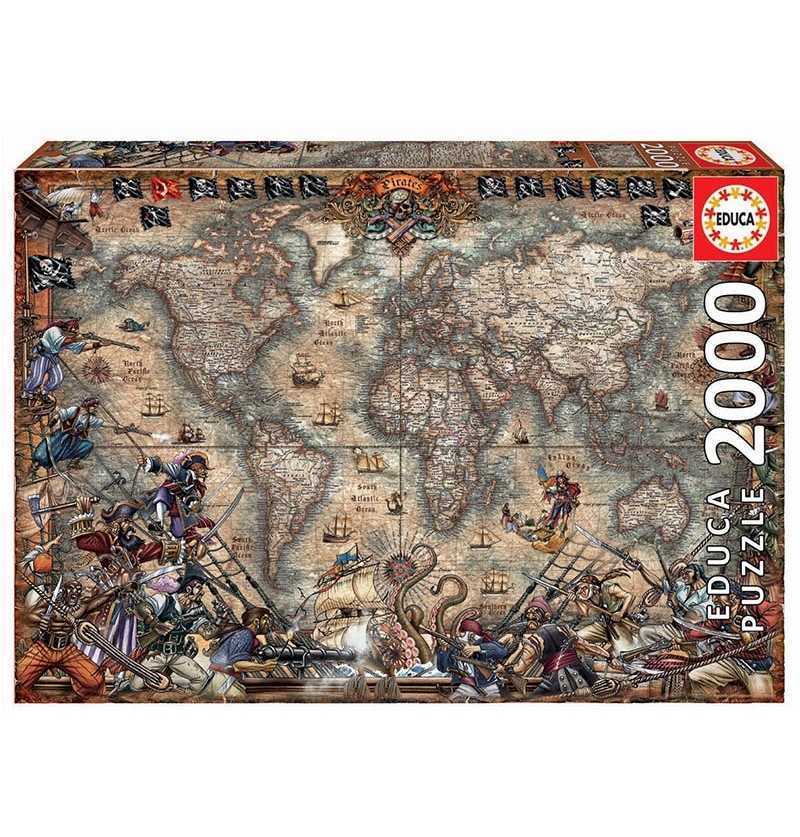 formación Cervecería casamentero Comprar Puzzle 2000 piezas Mapa de Piratas Mapamundi