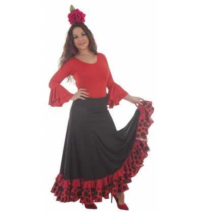 Comprar Falda Sevillana Negro-Rojo Baile
