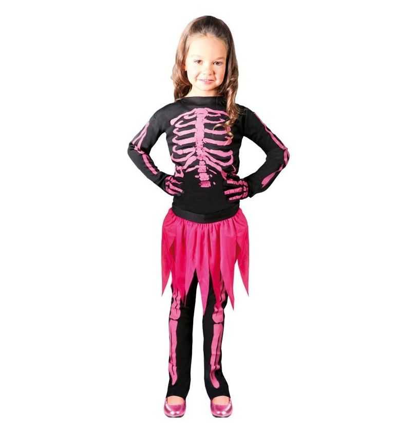 Comprar Disfraz skeleto Rosa Infantil Halloween