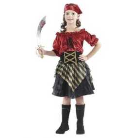 Comprar Disfraz de Pirata niña roja