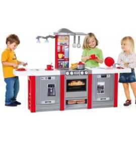 Comprar Cocina Infantil Master kitchen 3 Módulos Roja-Gris Molto