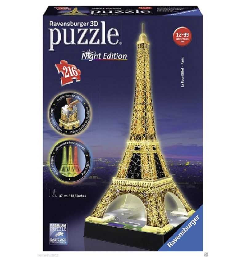 Comprar Puzzle 3d Torre Eiffel de Paris con Luz