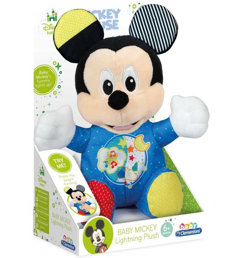 Comprar Peluche Baby Mickey Disney barriguita luminosa y Sonidos