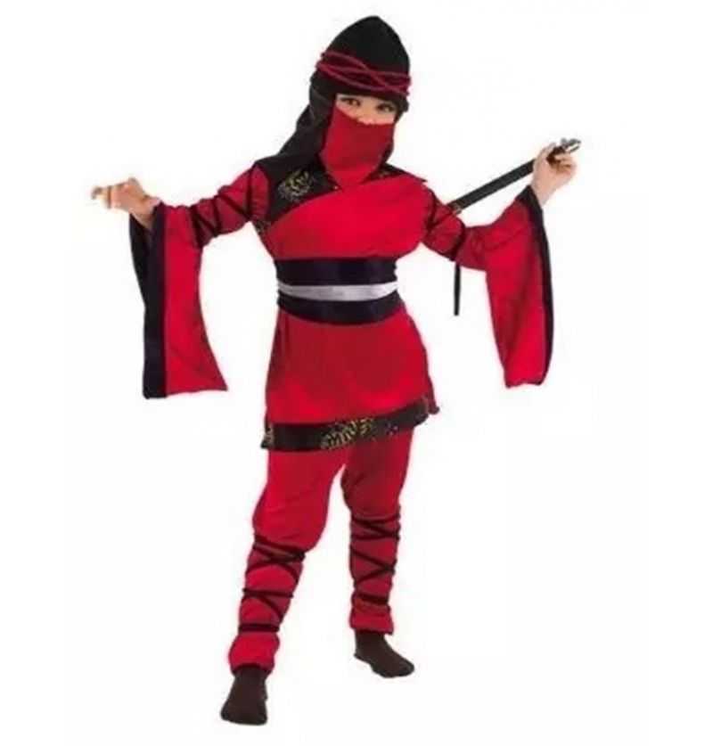 Comprar Disfraz Guerrera Oriental Ninja Roja Infantil