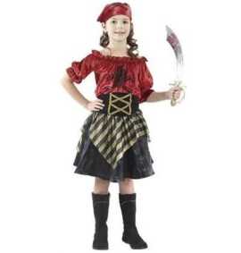 Comprar Disfraz de Pirata niña roja