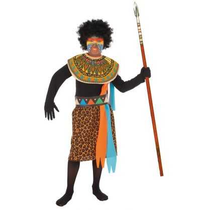 una vez Playa carbón Comprar Disfraz de Africano Tribu Infantil - Países Creaciones Llopis