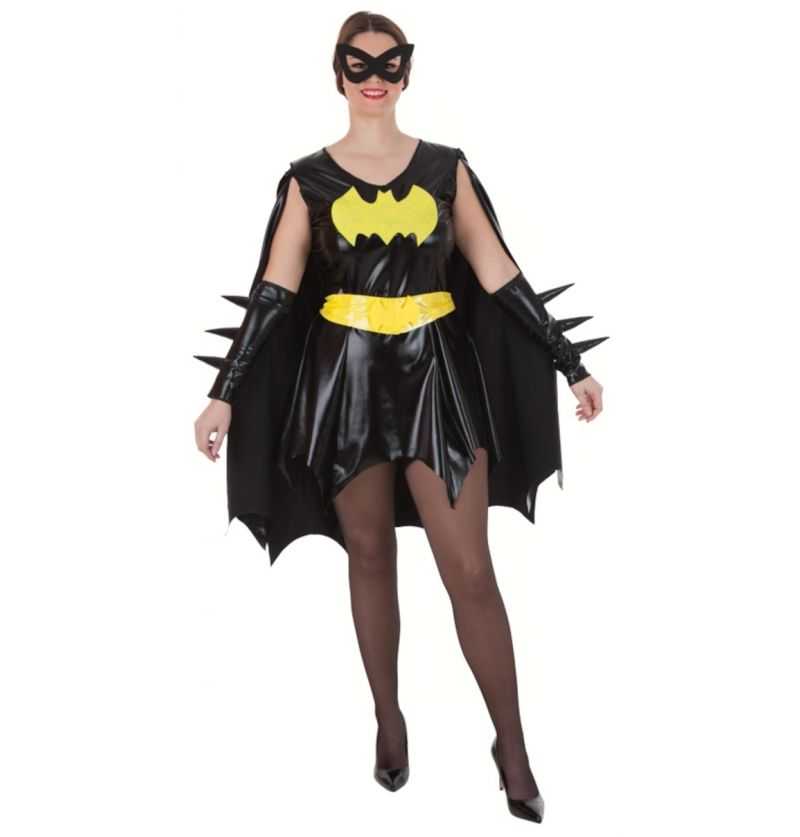 interferencia para Abrasivo Comprar Disfraz de Vestido Superheroína Negro Adulta
