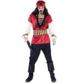 Disfraz Pirata Rojo adulto