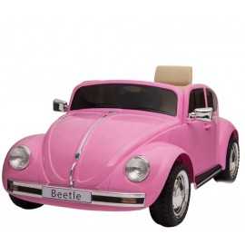Comprar Coche Eléctrico Infantil a batería Volkswagen Beetle Rosa12v 2.4g