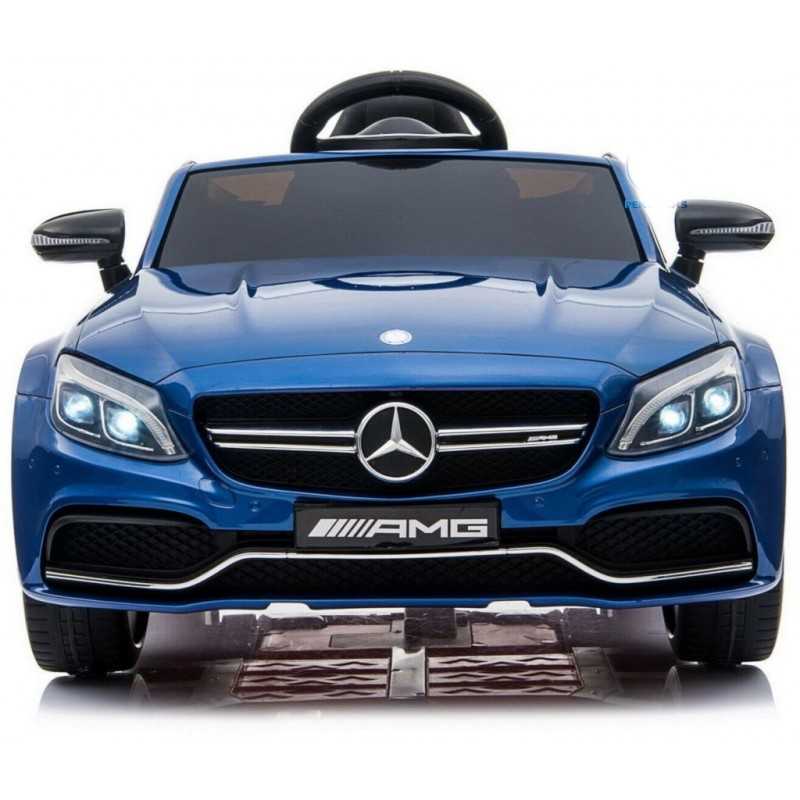 Comprar Coche Eléctrico a batería Infantil Mercedes C63 Azul Metalizado 12v 2.4g