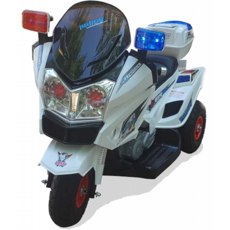 Comprar Moto Policía eléctrica a batería Infantil Blanca 12V