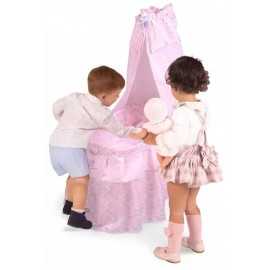 Comprar Cuna Moisés Infantil Rosa para Muñecas Fantasía