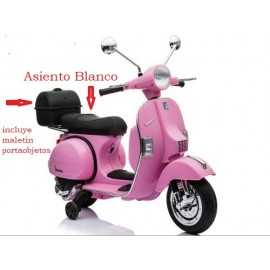 Comprar Moto eléctrica Infantil a batería Vespa Clásica Piaggio PX-150 12V Rosa
