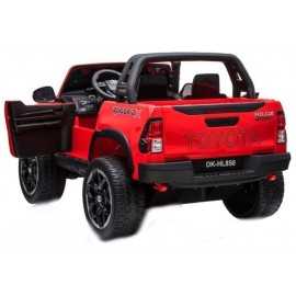 Comprar Coche Eléctrico Infantil a batería Toyota Hi-Lux Rojo Metalizado12V