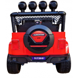 Comprar Coche Eléctrico a batería Infantil Jeep Monster Rojo 12v