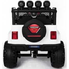 Comprar Coche Eléctrico a batería Infantil Jeep Monster Blanco 12v
