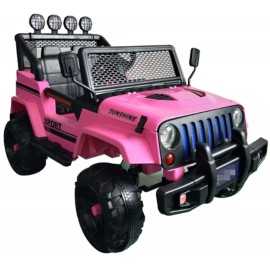 Comprar Coche Eléctrico a batería Infantil Jeep Monster Rosa 12v