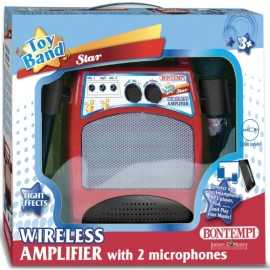 Comprar Amplificador Musical Karaoke Rojo con Micros Infantil