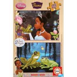 Comprar Puzzle Infantil 25 piezas Princesa Tiana y el sapo Disney - Madera