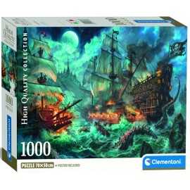 Comprar Puzzle 1000 Piezas Batalla de Piratas- Clementoni