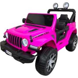 Comprar Coche Eléctrico a batería Infantil Jeep Wrangler Rubicon 12v Con Mp4 En Color Rosa