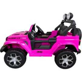 Donde comprar Coche Eléctrico a batería Infantil Jeep Wrangler Rubicon 12v Con Mp4 En Color Rosa