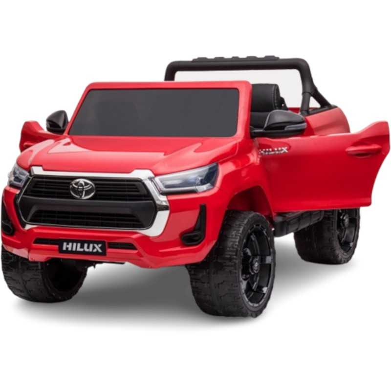 Comprar Coche Eléctrico Infantil a batería Toyota Hi-Lux Rojo Metalizado Mp4