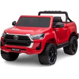 Coche Eléctrico Infantil a batería Toyota Hi-Lux Rojo Metalizado Mp4