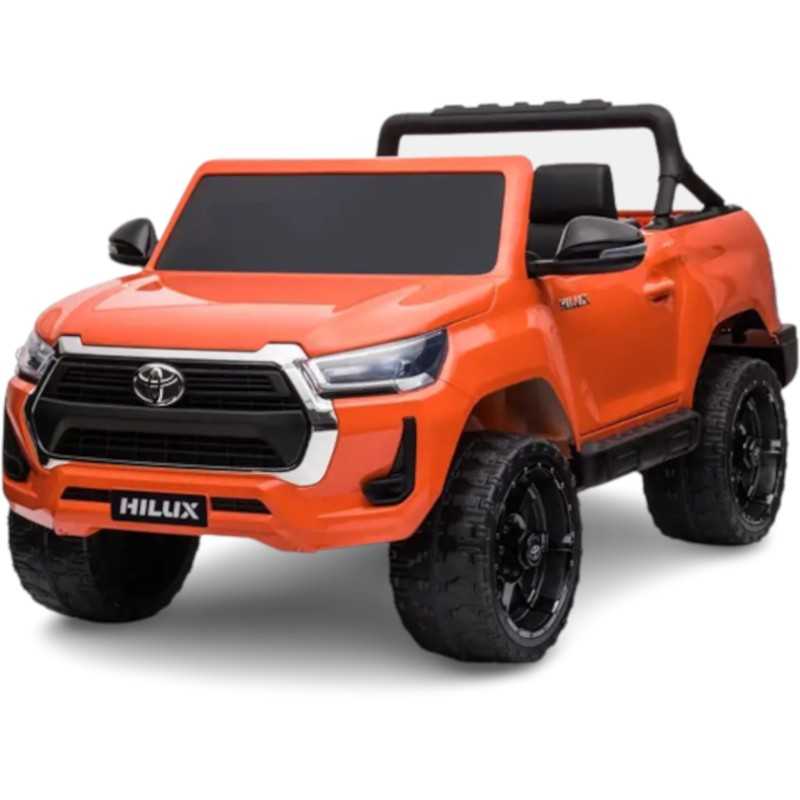 Comprar Coche Eléctrico Infantil a batería Toyota Hi-Lux Naranja Metalizado Mp4