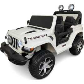 Comprar Coche Eléctrico a batería Infantil Jeep Wrangler Rubicon Blanco 12v Mp4