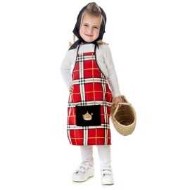 Comprar Disfraz de Delantal Castañera Cuadros rojos Infantil niña Halloween