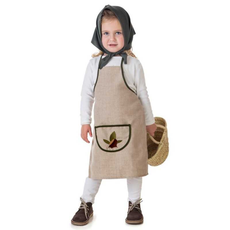 Comprar Disfraz de Delantal Castañera Beige Hojas-Castaña Infantil niña Halloween