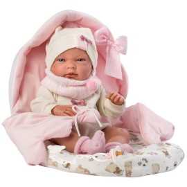 comprar Muñeca Bebé Nica con Saquito rosa Newborn