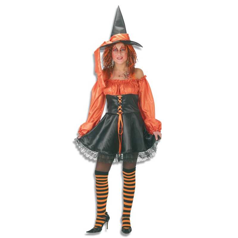 oferta Disfraz Bruja Naranja Halloween Adulta