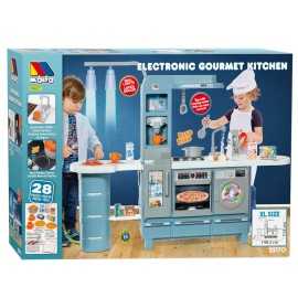 Oferta Cocina Infantil gourmet electrónica Azul con luces, sonidos y grifo