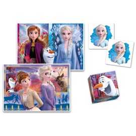 Oferta Juegos Educativos Infantil Edukit 4 en 1 Frozen Disney - Puzzles - cubos - Memori