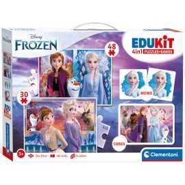 Comprar Juegos Educativos Infantil Edukit 4 en 1 Frozen Disney - Puzzles - cubos - Memori
