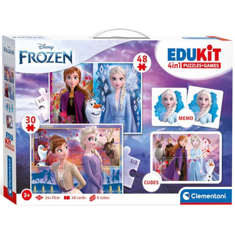 Comprar Juegos Educativos Infantil Edukit 4 en 1 Frozen Disney - Puzzles - cubos - Memori