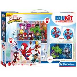 Comprar Juegos Educativos Infantil Edukit 4 en 1 Spidey y amigos- Puzzles - cubos - Memori