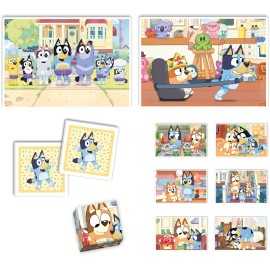 Oferta Juegos Educativos Infantil Edukit 4 en 1 Bluey - Puzzles - cubos - Memori