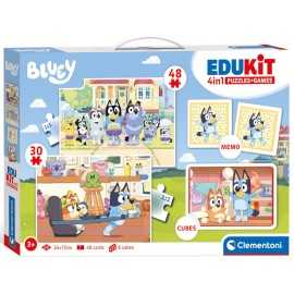 Comprar Juegos Educativos Infantil Edukit 4 en 1 Bluey - Puzzles - cubos - Memori