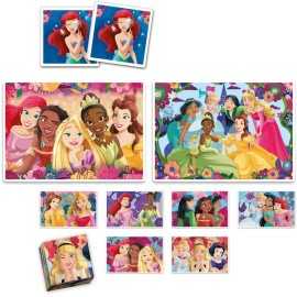 Oferta Juegos Educativos Infantil Edukit 4 en 1 Princesas Disney Clásicas - Puzzles - cubos - Memori