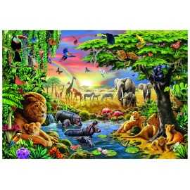 Oferta Puzzle 2000 Piezas Reunión de Animales en Selva Africana